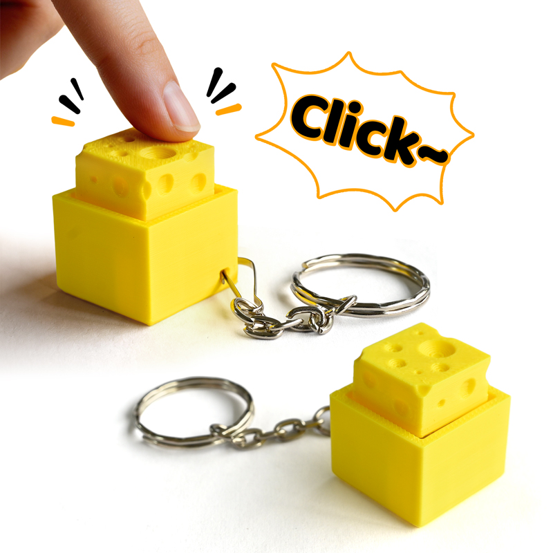 3D Printing Plastic - Chaveiro Fidget Clicker 3D Impresso em