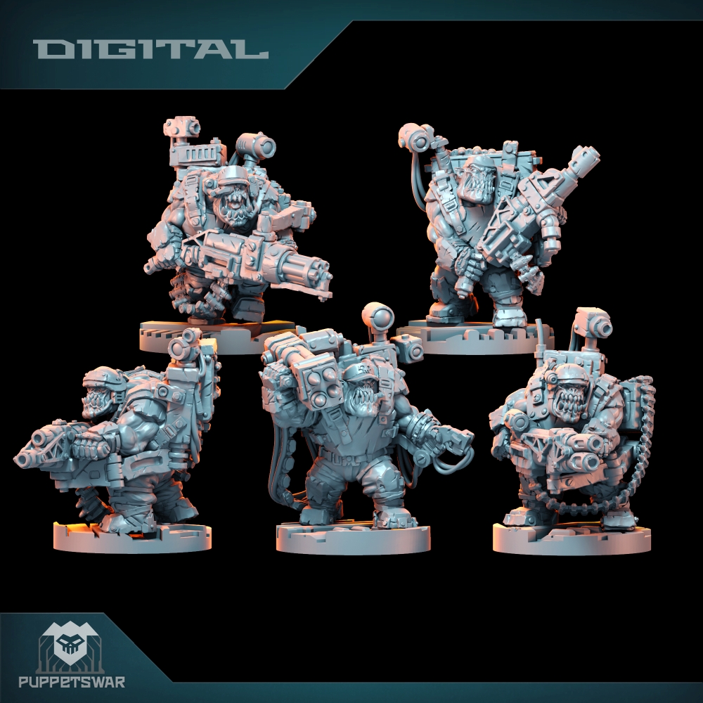 3D Printing App - Esquadrão Orc Ultimate Badasses, figura de