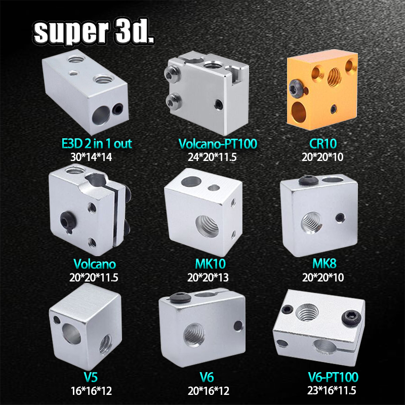 1 pçs bloco de calor 3d e3d v5 - 3D Printing Warehouse avaliação e preço