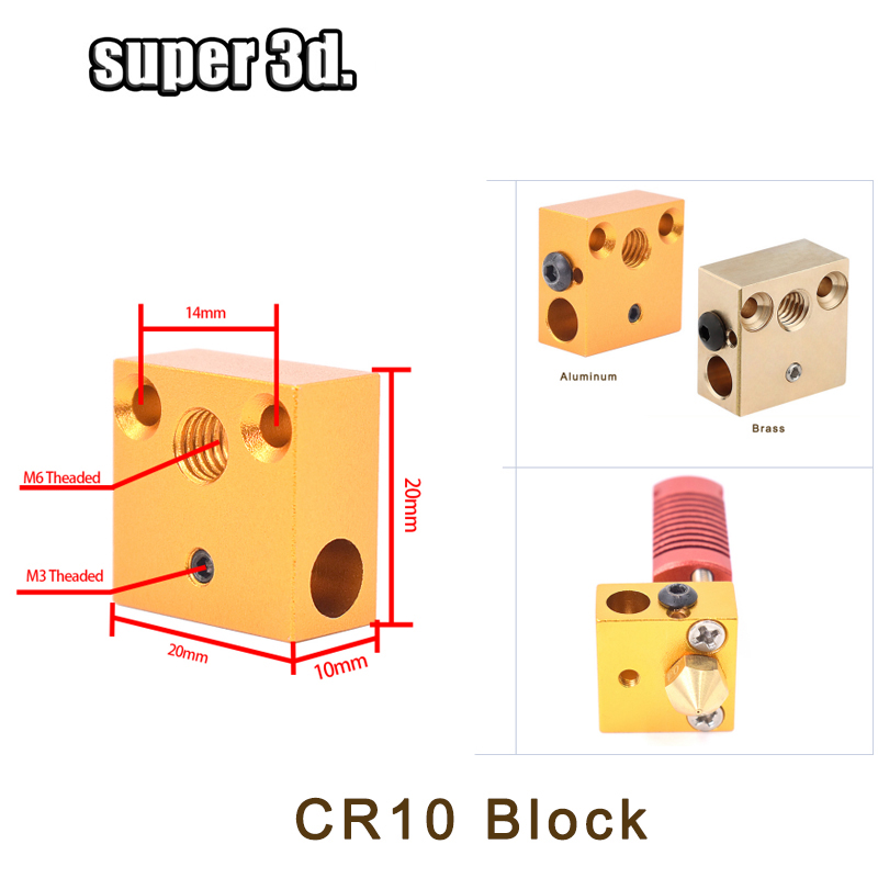 1 pçs bloco de calor 3d e3d v5 - 3D Printing Warehouse avaliação e preço